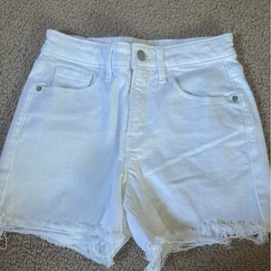 Old Navy White Jean Shorts with Frayed Hem
